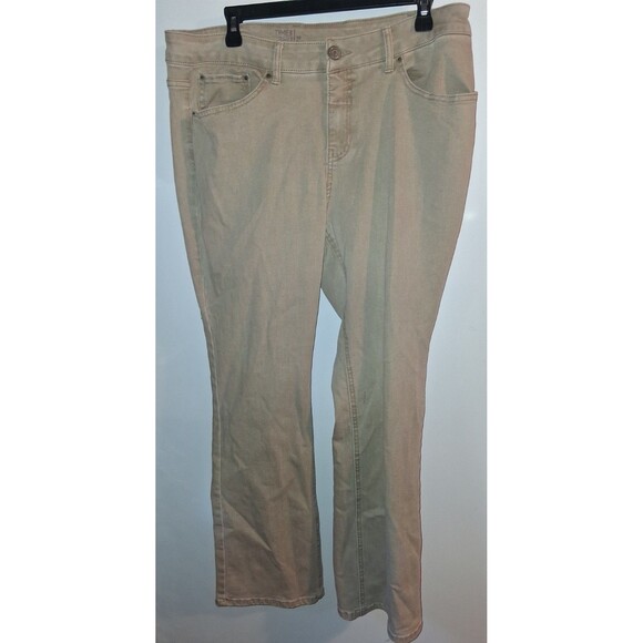 Time And Tru Tan Bootcut Jeans Sz 18 - Picture 1 of 2